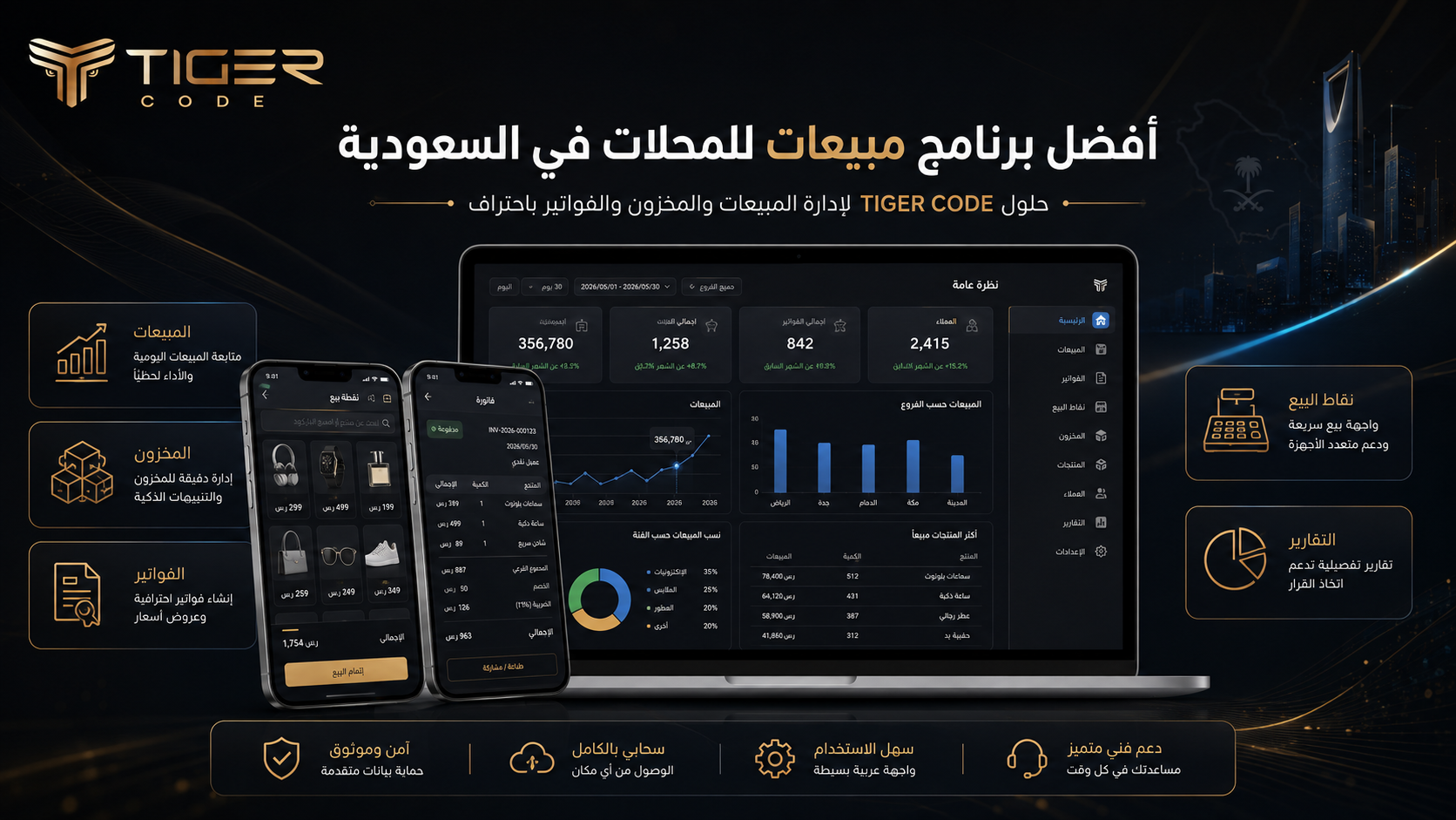 برنامج مبيعات للمحلات مع تقارير