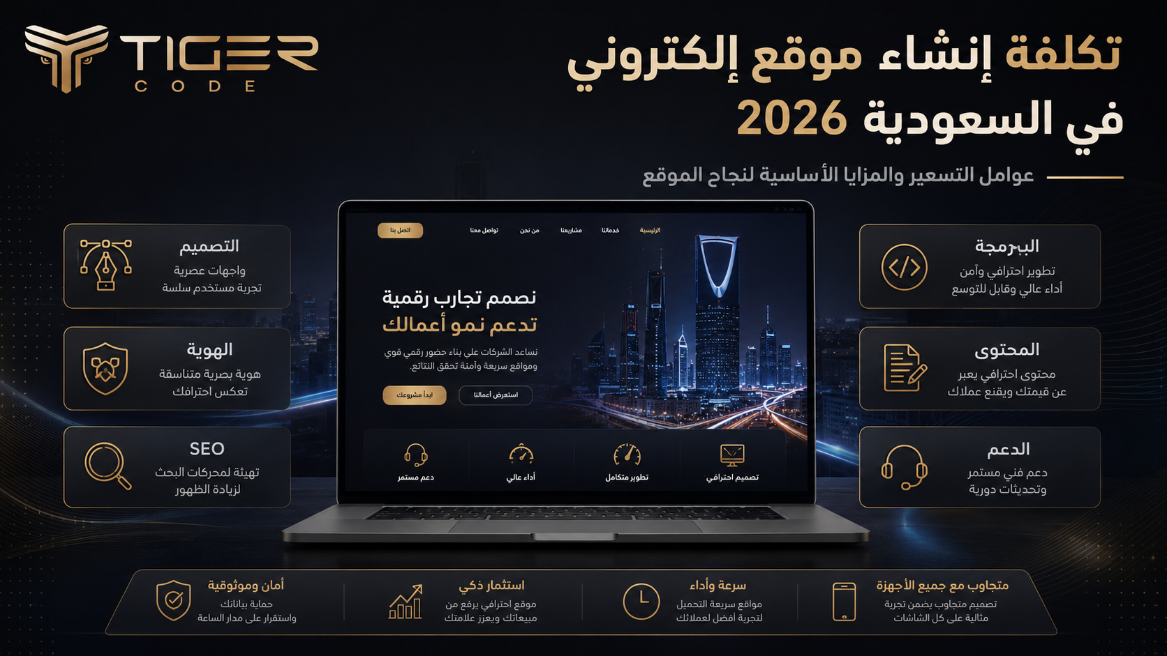 تصميم موقع إلكتروني وخيارات تكلفة المشروع